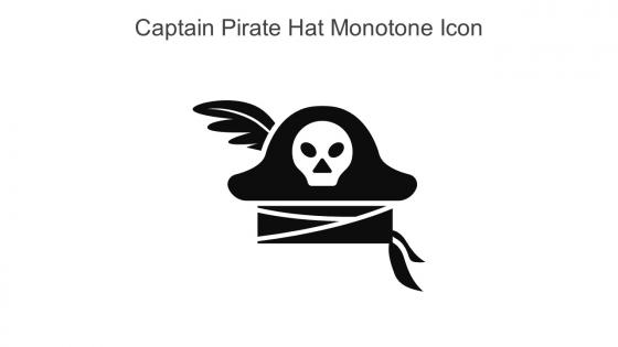 Captain Pirate Hat Monotone Icon In Powerpoint Pptx Png And Editable Eps Format