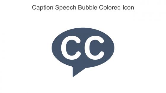 Caption Speech Bubble Colored Icon In Powerpoint Pptx Png And Editable Eps Format