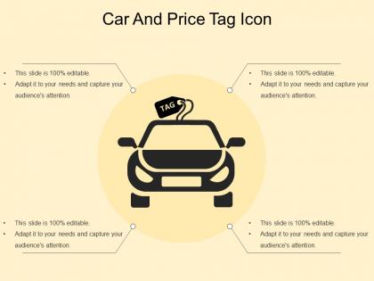 Car and price tag icon
