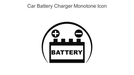 Car Battery Charger Monotone Icon In Powerpoint Pptx Png And Editable Eps Format