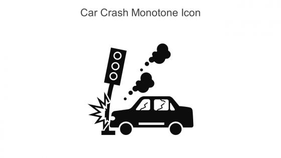 Car Crash Monotone Icon In Powerpoint Pptx Png And Editable Eps Format