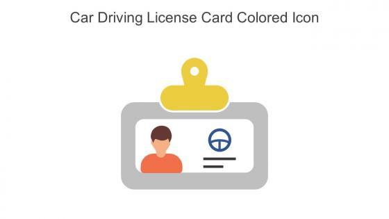 Car Driving License Card Colored Icon In Powerpoint Pptx Png And Editable Eps Format