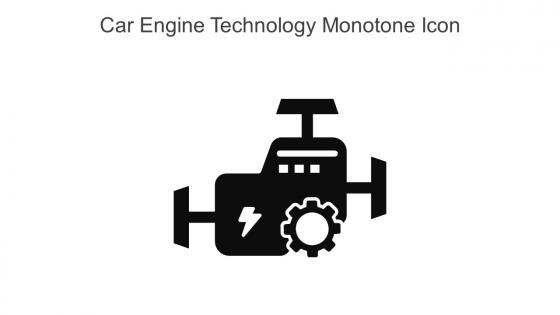 Car Engine Technology Monotone Icon In Powerpoint Pptx Png And Editable Eps Format