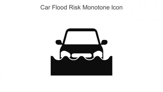 Car Flood Risk Monotone Icon In Powerpoint Pptx Png And Editable Eps Format