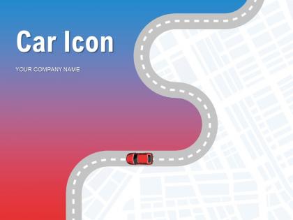 Car Icon Destination Selling Passing Through Manufacturing Illustrating Electric