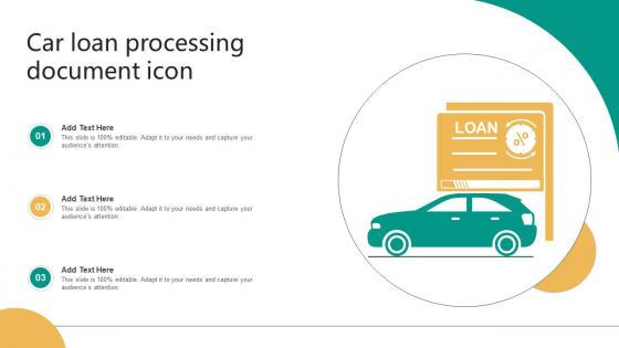 Car Loan Processing Document Icon