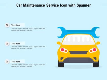 Car maintenance service icon with spanner