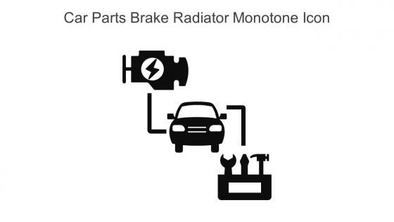 Car Parts Brake Radiator Monotone Icon In Powerpoint Pptx Png And Editable Eps Format