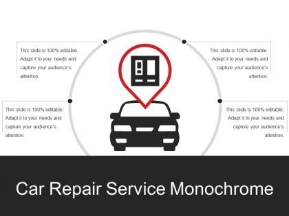 Car repair service monochrome