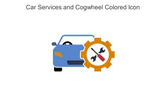 Car Services And Cogwheel Colored Icon In Powerpoint Pptx Png And Editable Eps Format