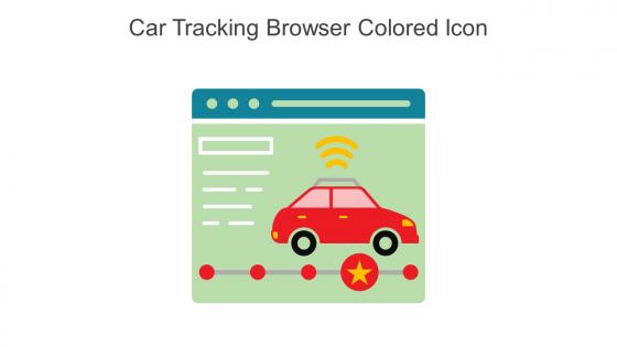 Car Tracking Browser Colored Icon In Powerpoint Pptx Png And Editable Eps Format