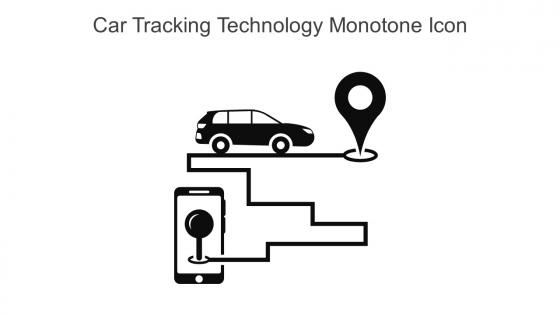 Car Tracking Technology Monotone Icon In Powerpoint Pptx Png And Editable Eps Format