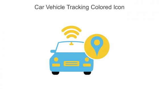 Car Vehicle Tracking Colored Icon In Powerpoint Pptx Png And Editable Eps Format