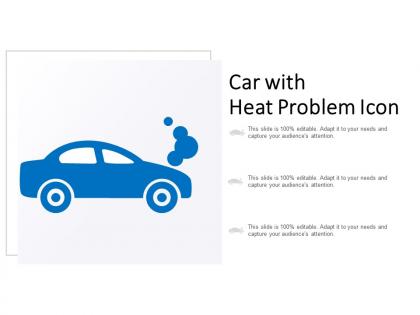 Car with heat problem icon