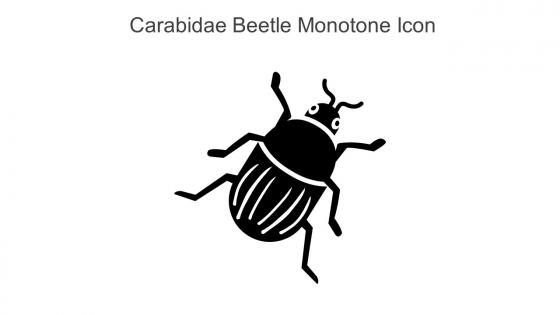 Carabidae Beetle Monotone Icon In Powerpoint Pptx Png And Editable Eps Format
