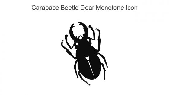Carapace Beetle Dear Monotone Icon In Powerpoint Pptx Png And Editable Eps Format