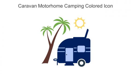 Caravan Motorhome Camping Colored Icon In Powerpoint Pptx Png And Editable Eps Format