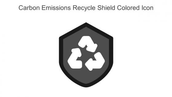 Carbon Emissions Recycle Shield Colored Icon In Powerpoint Pptx Png And Editable Eps Format