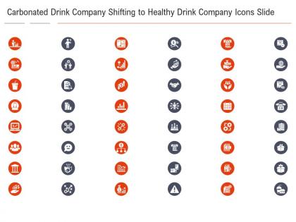 Carbonated drink company shifting to healthy drink company icons slide