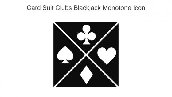 Card Suit Clubs Blackjack Monotone Icon In Powerpoint Pptx Png And Editable Eps Format