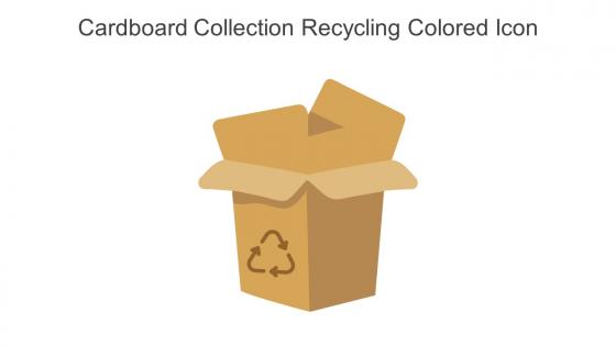 Cardboard Collection Recycling Colored Icon In Powerpoint Pptx Png And Editable Eps Format
