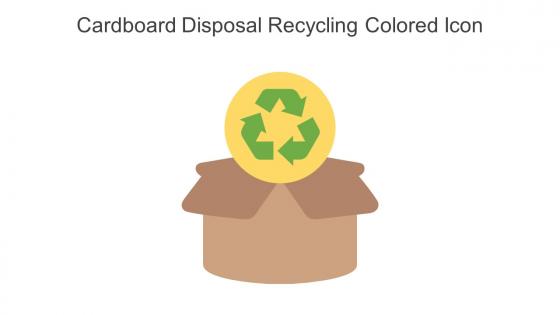 Cardboard Disposal Recycling Colored Icon In Powerpoint Pptx Png And Editable Eps Format