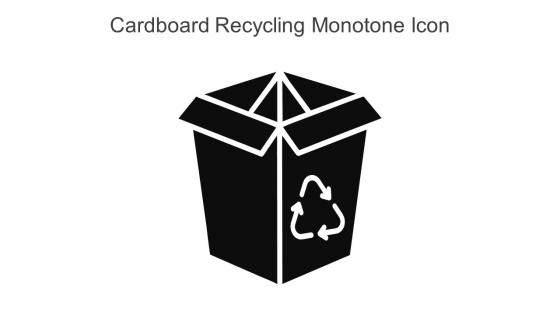 Cardboard Recycling Monotone Icon In Powerpoint Pptx Png And Editable Eps Format