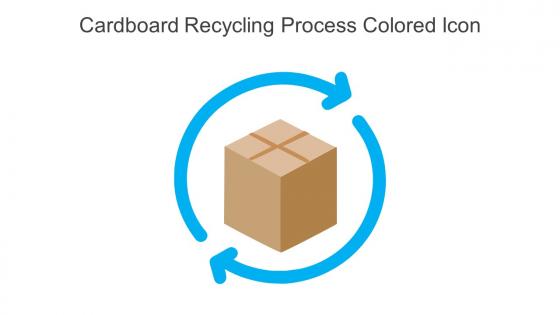 Cardboard Recycling Process Colored Icon In Powerpoint Pptx Png And Editable Eps Format