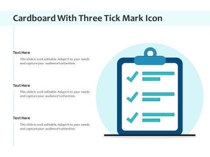 Cardboard with three tick mark icon
