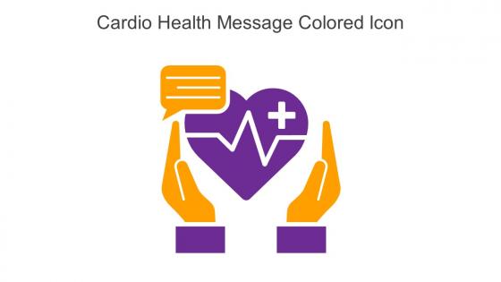 Cardio Health Message Colored Icon In Powerpoint Pptx Png And Editable Eps Format
