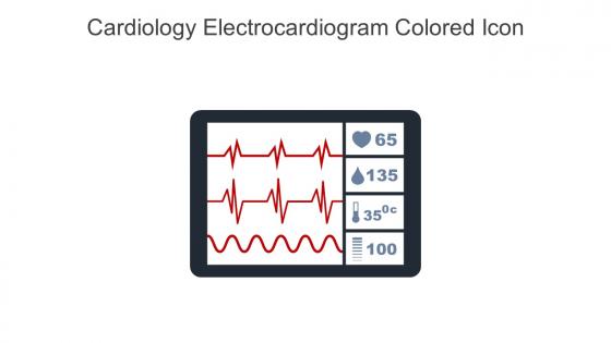 Cardiology Electrocardiogram Colored Icon In Powerpoint Pptx Png And Editable Eps Format