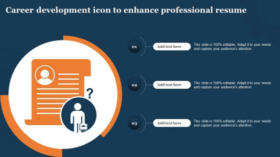 Career Development Icon To Enhance Professional Resume