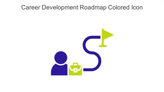 Career Development Roadmap Colored Icon In Powerpoint Pptx Png And Editable Eps Format