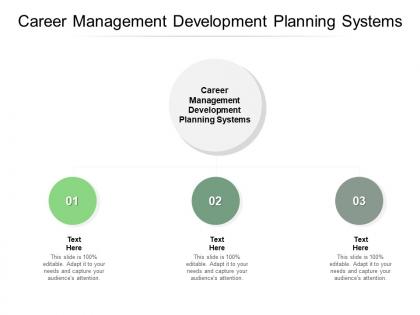 Career management development planning systems ppt powerpoint presentation show cpb