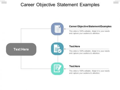 Career objective statement examples ppt powerpoint presentation slide cpb