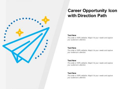 Career opportunity icon with direction path