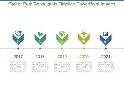 Career path consultants timeline powerpoint images