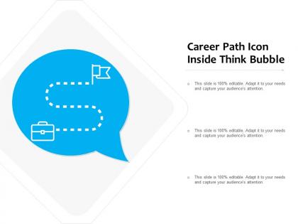 Career path icon inside think bubble