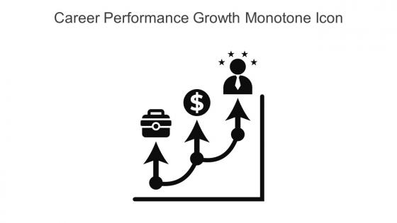 Career Performance Growth Monotone Icon In Powerpoint Pptx Png And Editable Eps Format