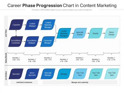 Career phase progression chart in content marketing