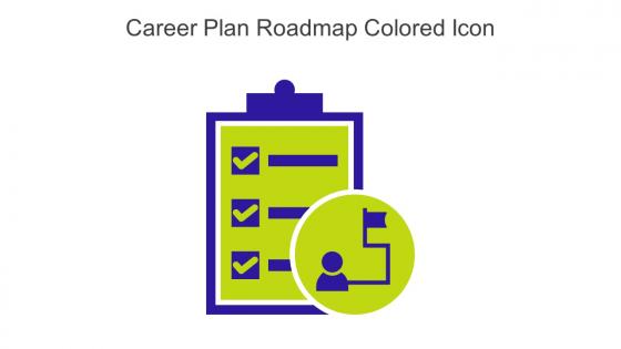 Career Plan Roadmap Colored Icon In Powerpoint Pptx Png And Editable Eps Format