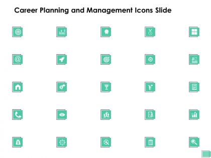 Career planning and management icons slide target ppt presentation infographics vector