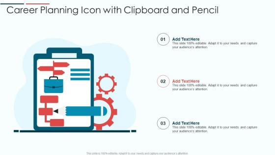 Career Planning Icon With Clipboard And Pencil
