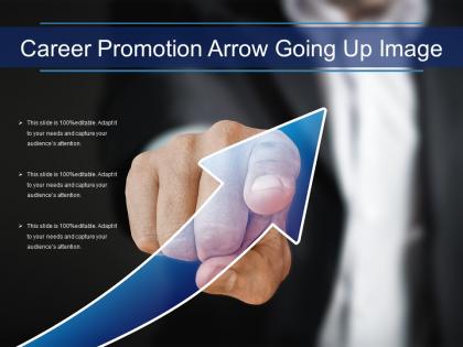Career promotion arrow going up image