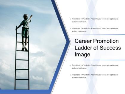 Career promotion ladder of success image