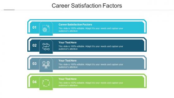 Career satisfaction factors ppt powerpoint presentation professional mockup cpb