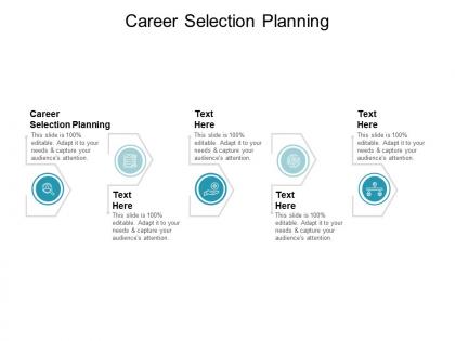 Career selection planning ppt powerpoint presentation outline images cpb