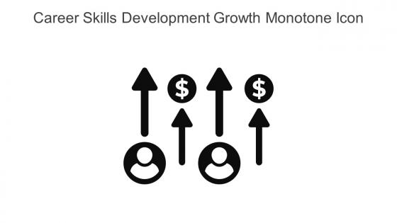 Career Skills Development Growth Monotone Icon In Powerpoint Pptx Png And Editable Eps Format