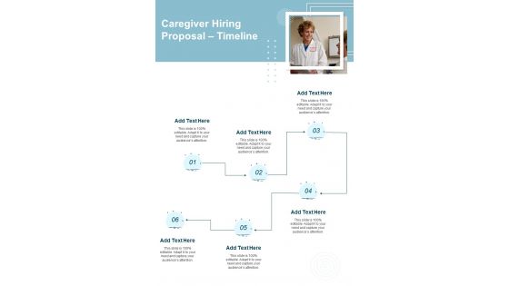 Caregiver Hiring Proposal Timeline One Pager Sample Example Document