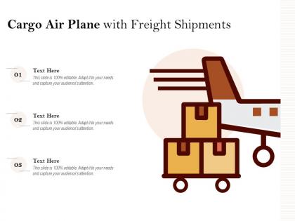 Cargo air plane with freight shipments